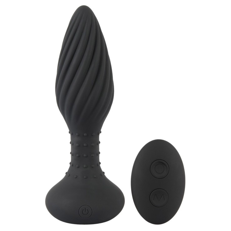 PLUG ANALE VIBRANTE CON SFERETTE ROTANTI RICARICABILE E...