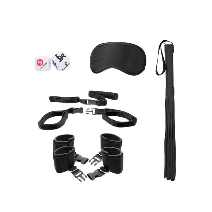 KIT DEL SADOMASO SEXY SET 6 PEZZI CON DADI IN REGALO OUCH