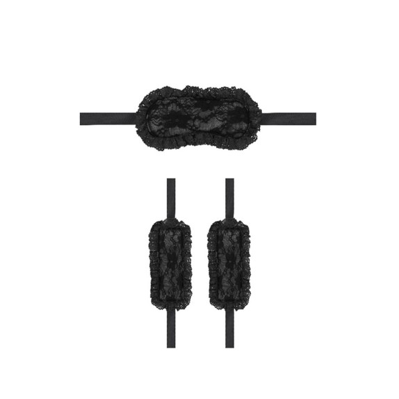 KIT BONDAGE PER PRINCIPIANTI SET 2 PEZZI MANETTE E BENDA OUCH