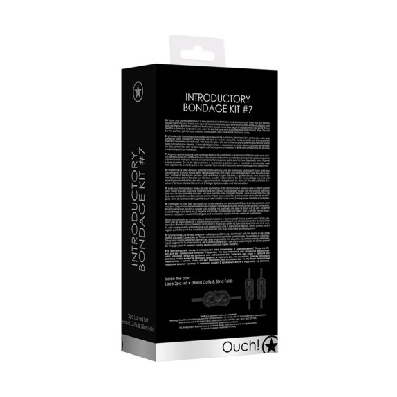 KIT BONDAGE PER PRINCIPIANTI SET 2 PEZZI MANETTE E BENDA OUCH