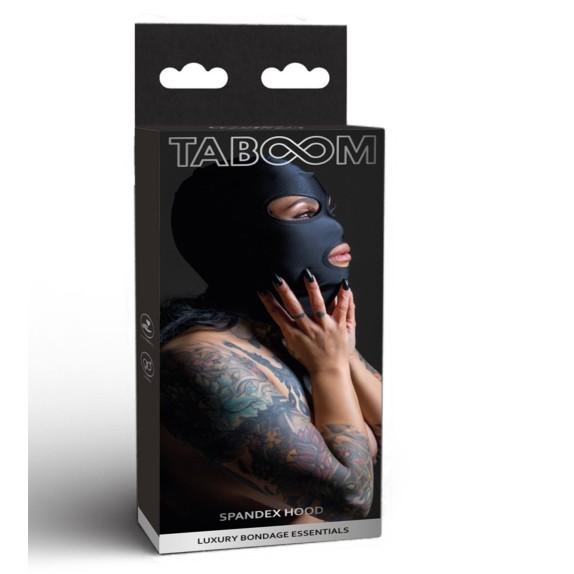 MASCHERA CAPPUCCIO SEXY CON APERTURE IN SPANDEX UNISEX TABOOM