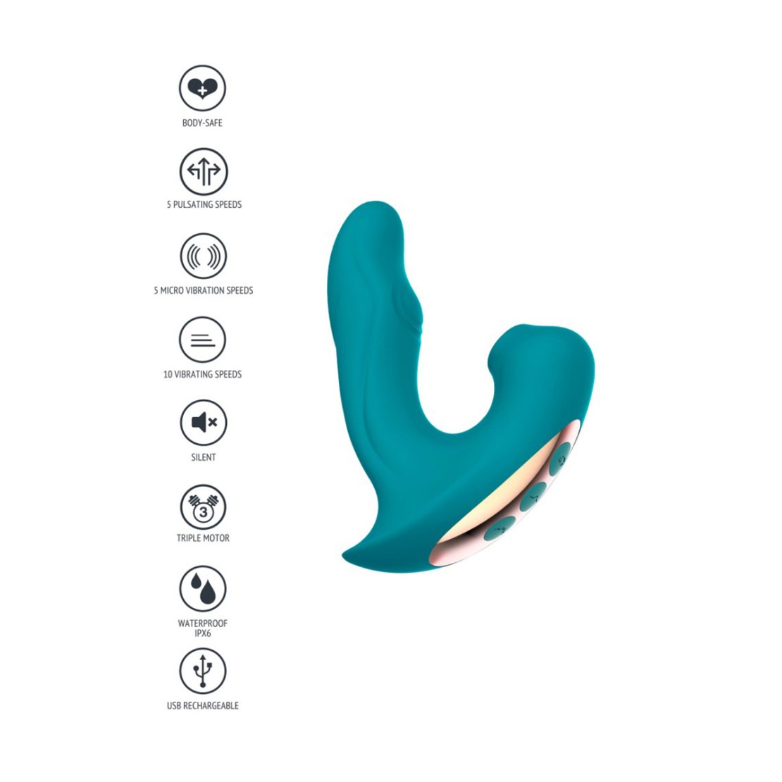 DUO SUCCHIA CLITORIDE E VIBRATORE SEX TOY DONNA...