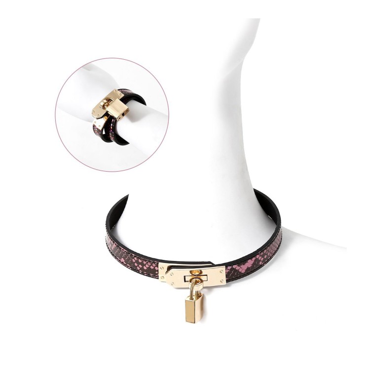 COLLARE-MANETTA SEXY 2 IN 1 ROSA IRIDESCENTE CON... 2