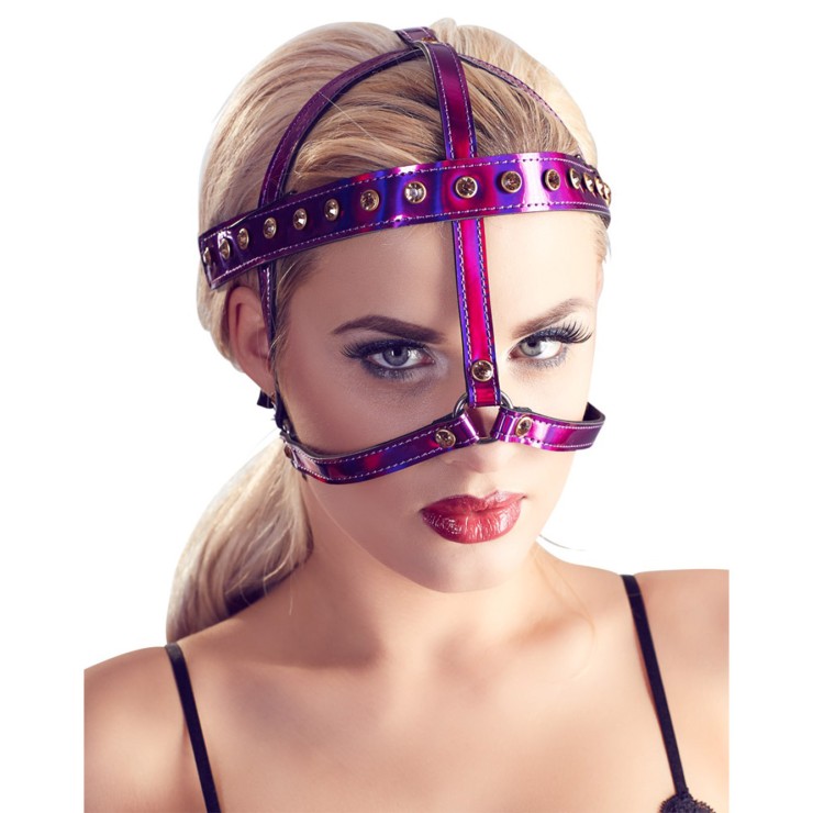 COSTRITTIVO HARNESS REGOLABILE DA TESTA IRIDESCENTE CON...