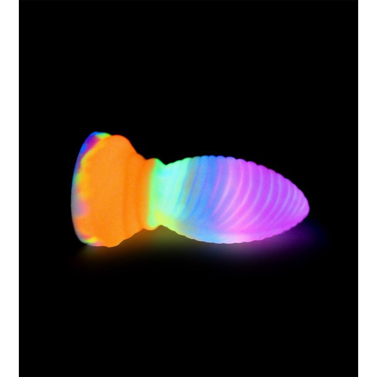 PLUG ANALE TONDO CON RILIEVI 17 CM IN SILICONE COLORATO... 2