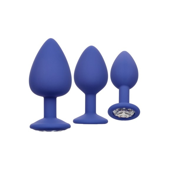 KIT 3 PLUG ANALI IN SILICONE CON GIOIELLO CHEEKY GEMS