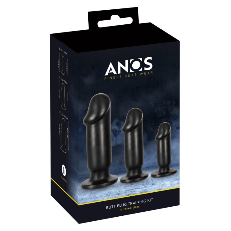 KIT PLUG PER ALLENAMENTO ANALE IN 3 MISURE A FORMA...