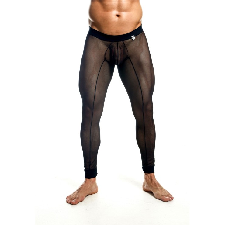 LEGGINGS SEXY DA UOMO IN MICRORETE ELASTICIZZATI COLORE NERO