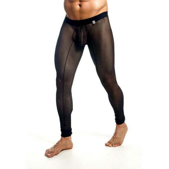 LEGGINGS SEXY DA UOMO IN MICRORETE ELASTICIZZATI COLORE NERO