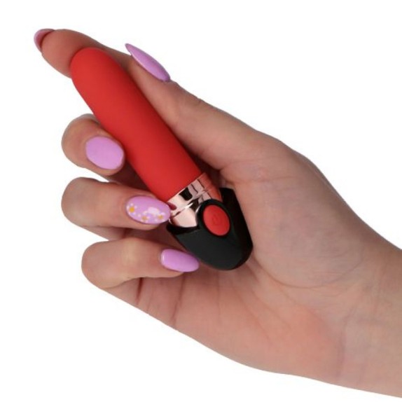 STIMOLATORE CLITORIDEO VIBRANTE A ROSSETTO PICCOLO E POTENTE FUTURE