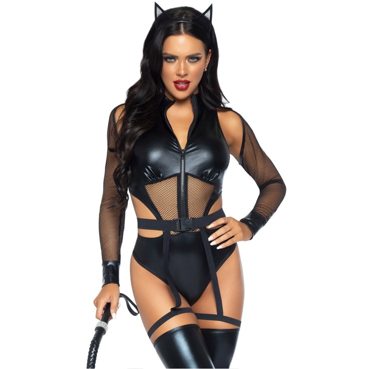 COSTUME SEXY DA GATTINA CRIMINALE CON ACCESSORI CRIMINAL...