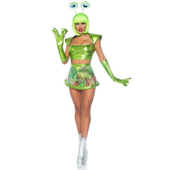COSTUME SEXY DA ALIENO SET 5 PEZZI BEAM ME UP BABE LEG AVENUE