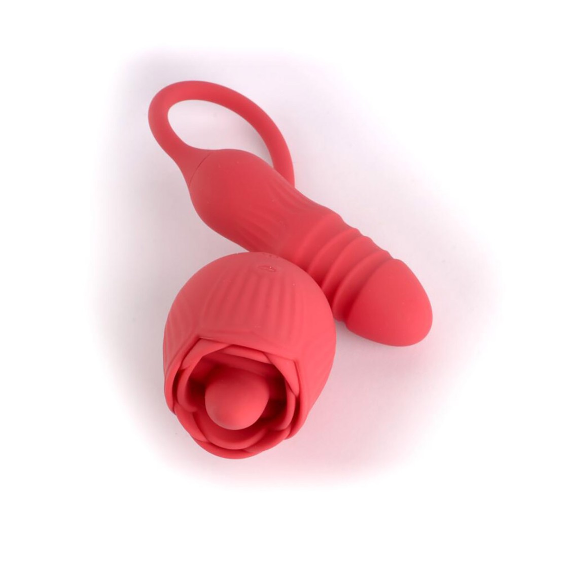 DOPPIO SEX TOY A FORMA DI ROSA CON ATTACCATO...