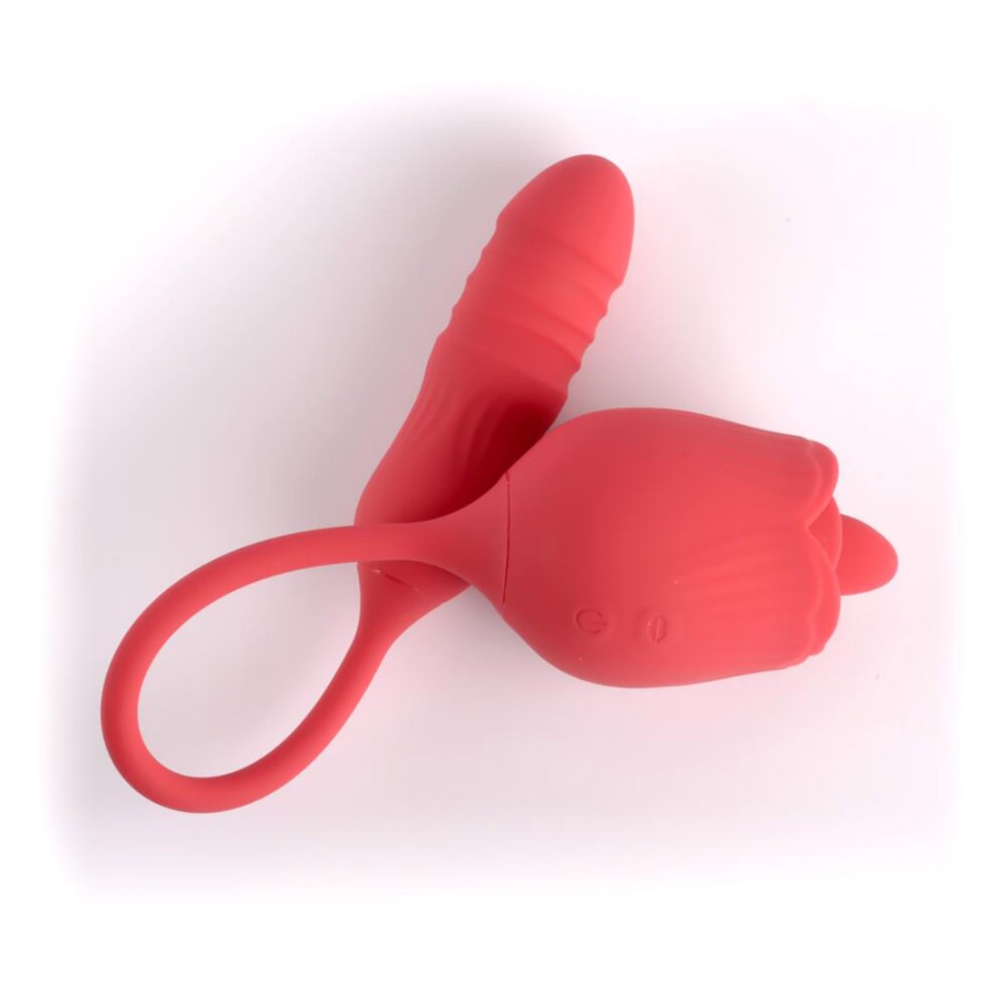 DOPPIO SEX TOY A FORMA DI ROSA CON ATTACCATO...