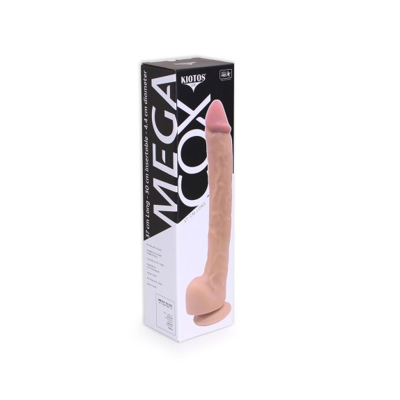 SEX TOY DILDO REALISTICO GRANDI DIMENSIONI 37 CM CON VENTOSA MEGA COX KIOTOS