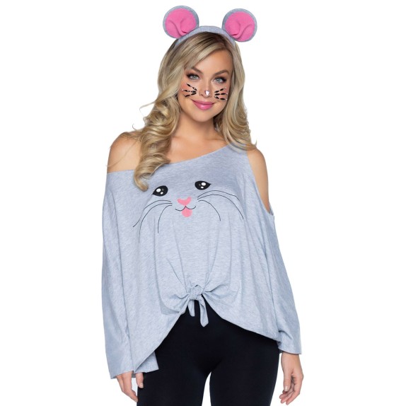 TRAVESTIMENTO SEXY DA TOPOLINO PER DONNA 2 PEZZI MOUSE PONCHO LEG AVENUE