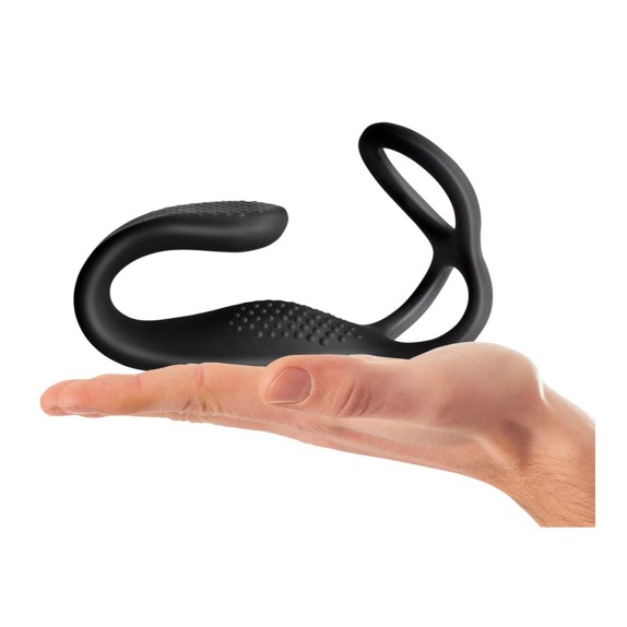 VIBRATORE ANALE PER UOMO CON STIMOLATORE DEL PERINEO E DOPPIO ANELLO THE VIBE