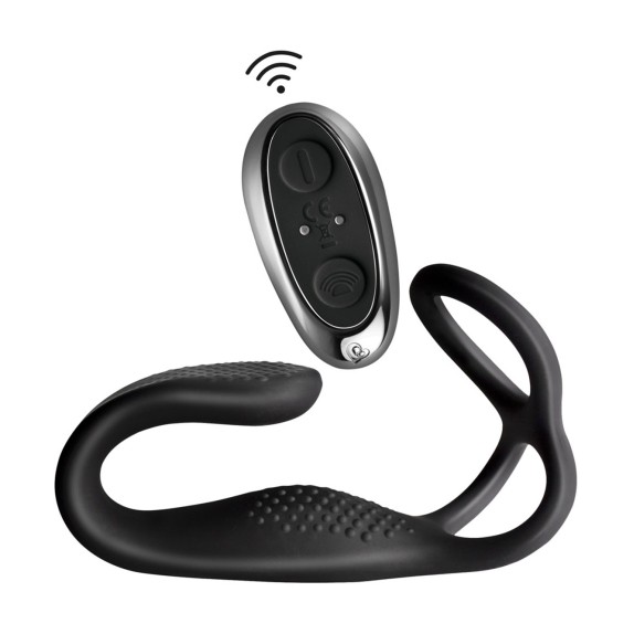 VIBRATORE ANALE CON STIMOLATORE DEL PERINEO E DOPPIO ANELLO THE VIBE