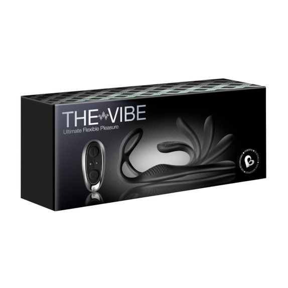 VIBRATORE ANALE CON STIMOLATORE DEL PERINEO E DOPPIO ANELLO THE VIBE