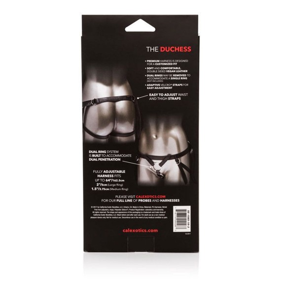 HARNESS STRAP-ON PER DONNA CON 2 ANELLI PER DOPPIA PENETRAZIONE THE DUCHESS