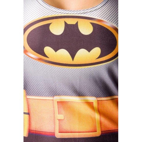 TOP-CANOTTA DA SUPEREROINA SEXY COSTUME BATGIRL
