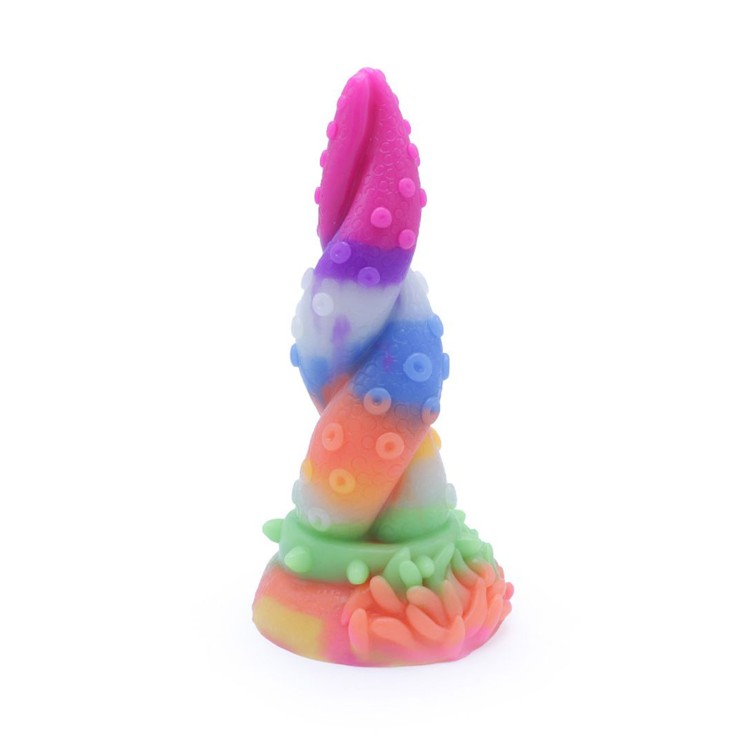 SEX TOY INTRECCIATO 18,5 CM IN SILICONE COLORATO CHE SI...