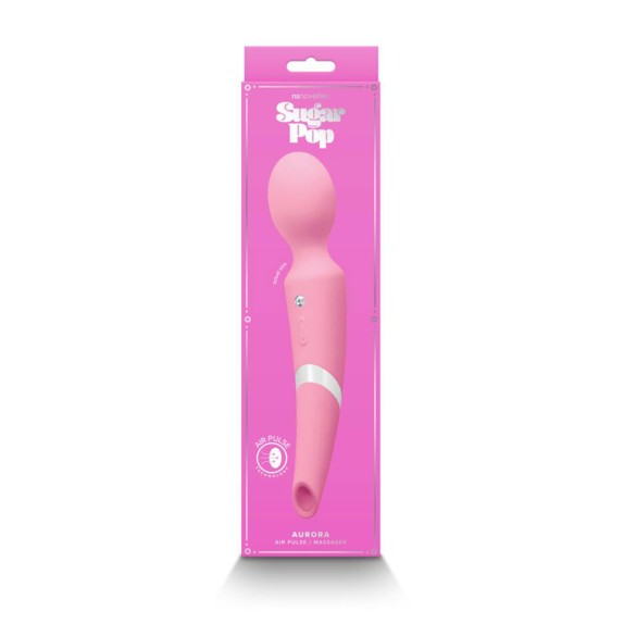 WAND STIMOLATORE-MASSAGGIA CLITORIDE CON SUCCHIATORE SUGAR POP AURORA