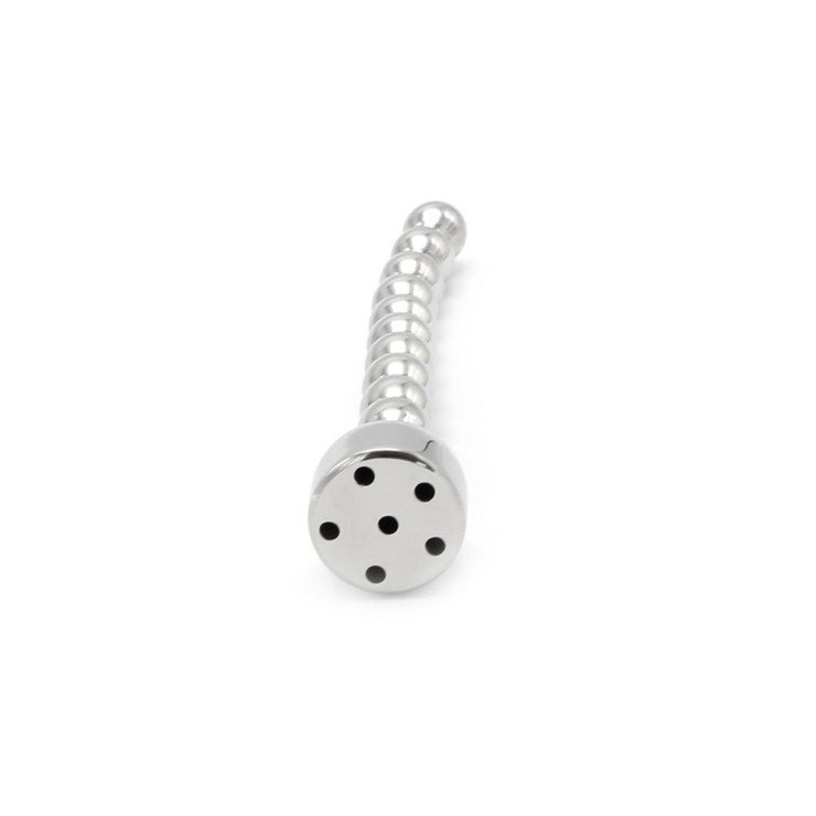 SONDA URETRALE RICURVA IN ACCIAIO SEX TOY SHOWER PLUG CURVED 2