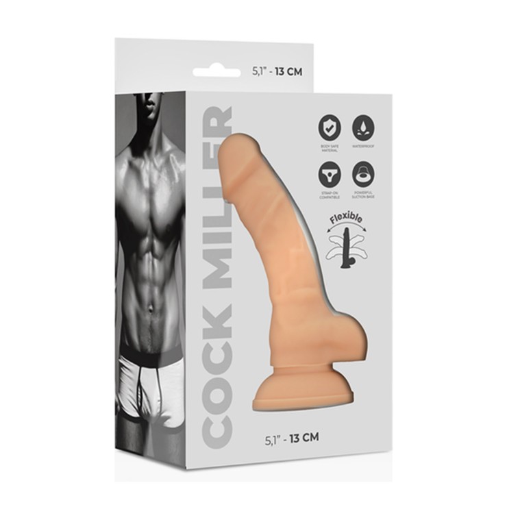 FALLO DILDO REALISTICO 13 CM CON TESTICOLI E VENTOSA COCK...