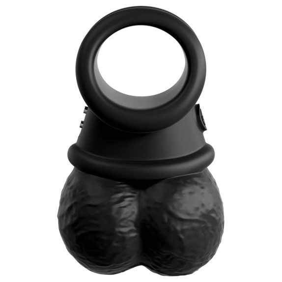 ANELLO VIBRANTE CON TESTICOLI RICARICABILE CROWN JEWELS KING COCK