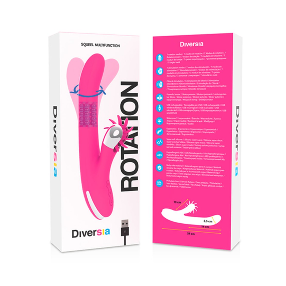 RABBIT VIBRATORE STIMOLATORE CLITORIDEO E DEL...