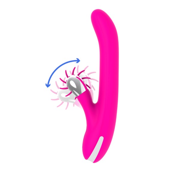 RABBIT VIBRATORE STIMOLATORE CLITORIDEO E DEL PUNTO G ROTANTE CON PERLE DIVERSIA