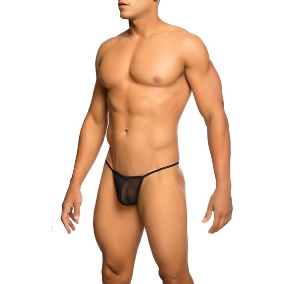 STRING SEXY PER UOMO IN TULLE ELASTICO TRASPARENTE VARI COLORI MOB