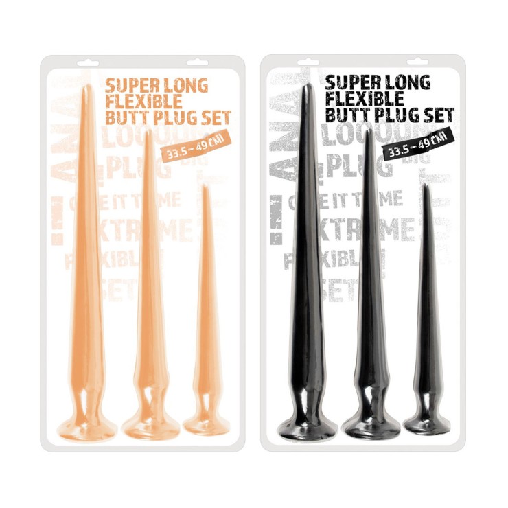 SET 3 SPINE ANALI FLESSIBILI SEX TOYS IN SILICONE