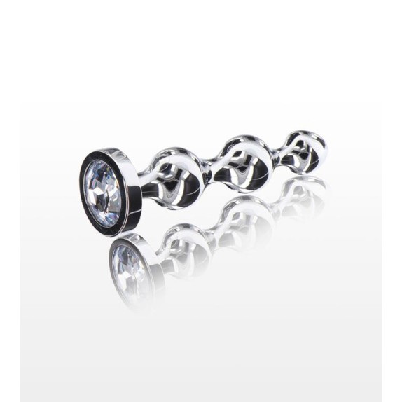 PLUG ANALE CON PALLINE IN ALLUMINIO CON GIOIELLO DIAMOND STAR BEADS