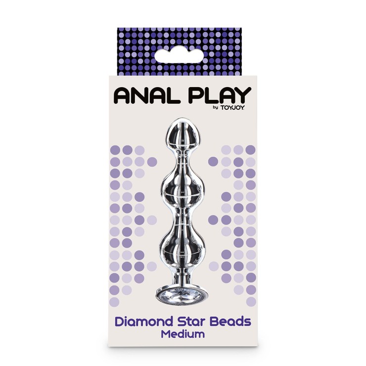 PLUG ANALE CON PALLINE IN ALLUMINIO CON GIOIELLO DIAMOND...