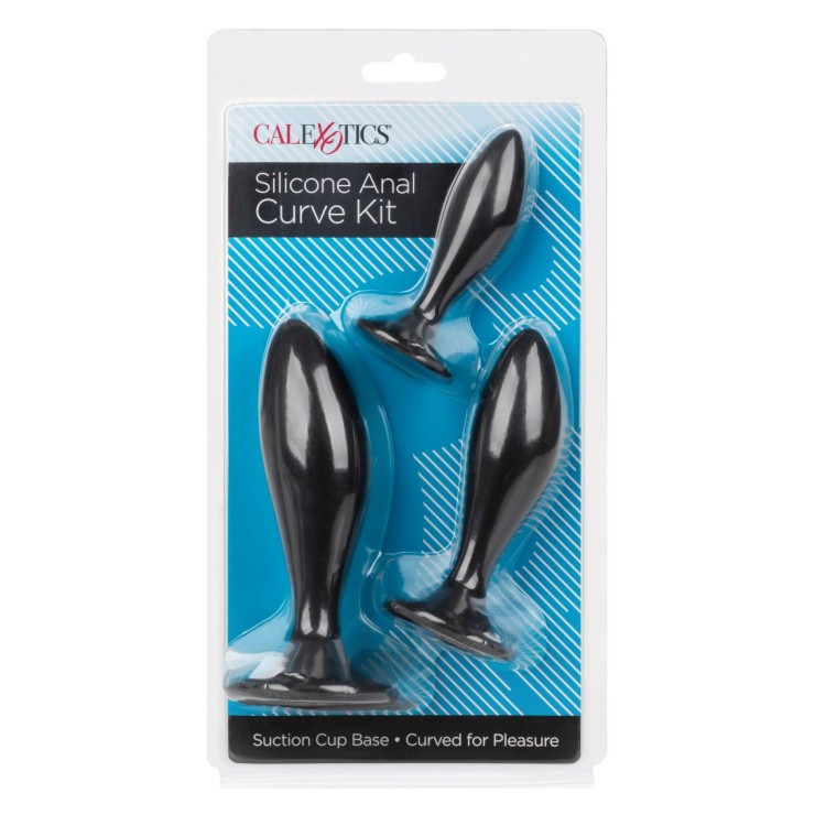 KIT 3 TAPPI ANALI CURVI CON VENTOSA IN PURO SILICONE...