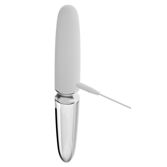 VIBRATORE SEX TOY IN VETRO E SILICONE RICARICABILE  LUCE LED LIAISON STRAIGHT