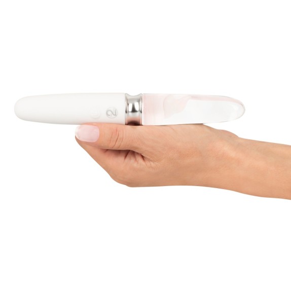VIBRATORE SEX TOY IN VETRO E SILICONE RICARICABILE  LUCE LED LIAISON STRAIGHT