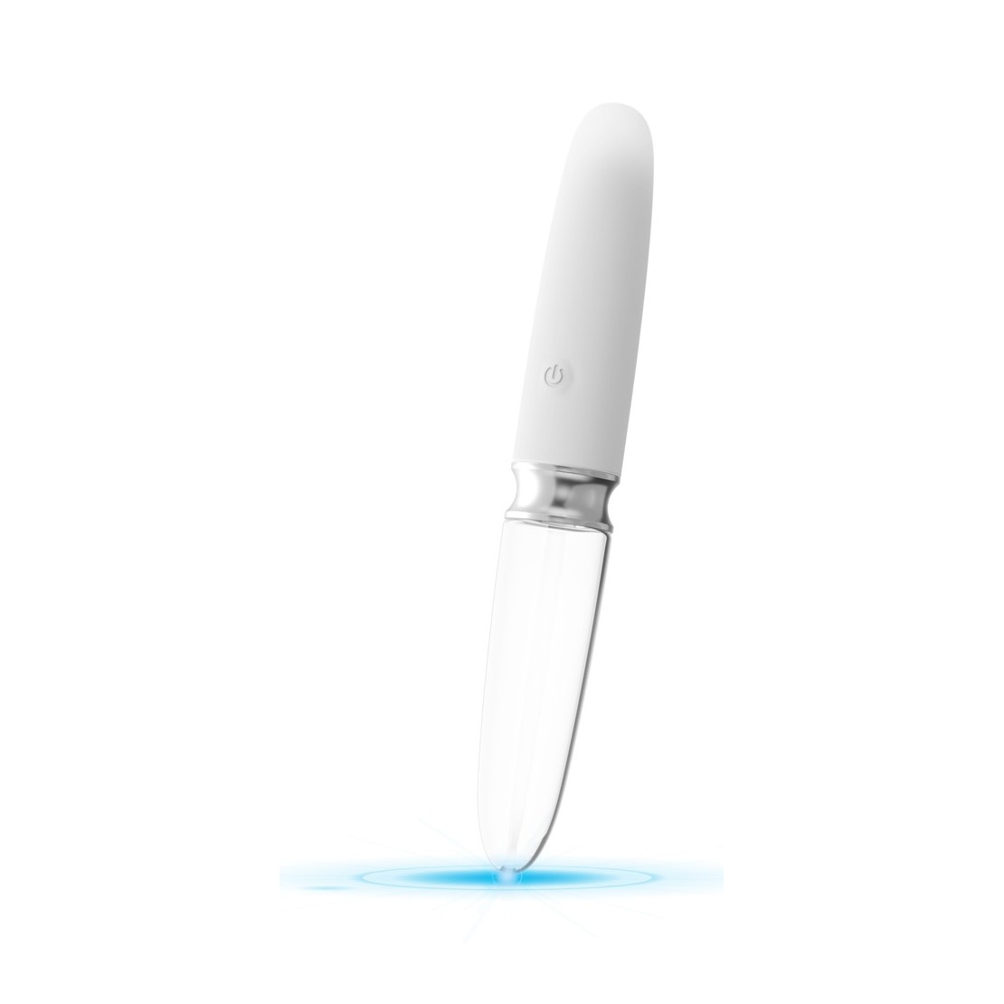 VIBRATORE SEX TOY IN VETRO E SILICONE...