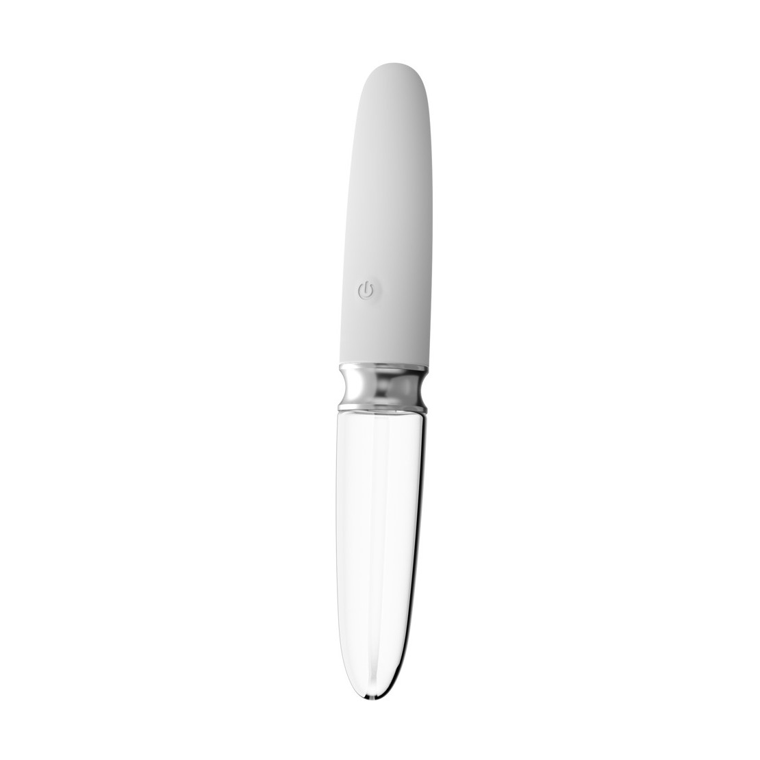 VIBRATORE SEX TOY IN VETRO E SILICONE...