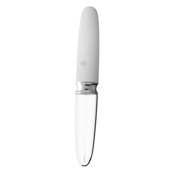 VIBRATORE SEX TOY IN VETRO E SILICONE RICARICABILE  LUCE LED LIAISON STRAIGHT