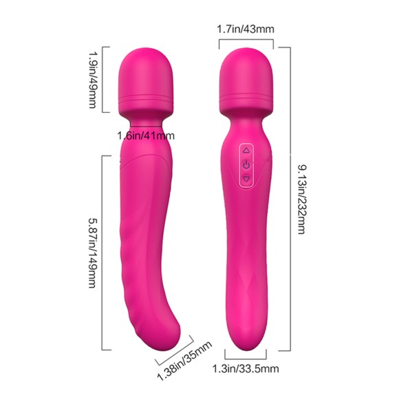 SEX TOY TRE IN UNO: WAND MASSAGGIA CLITORIDE PIU VIBRATORE RISCALDANTE