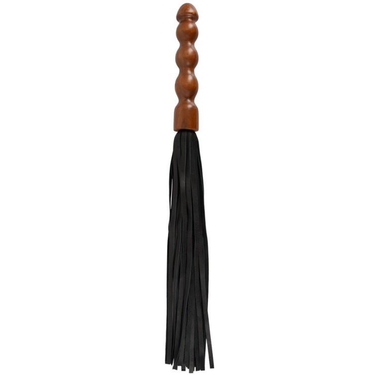 FRUSTA SEXY CON MANICO IN LEGNO E FRANGE IN PELLE PER... 2