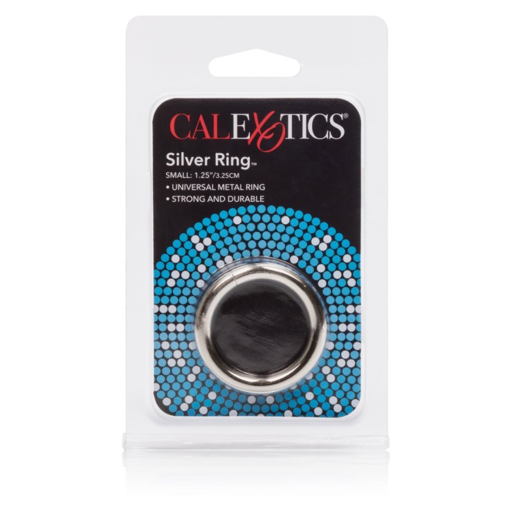 SILVER RING ANELLO PER PENE IN ACCIAIO PLACCATO ARGENTO...