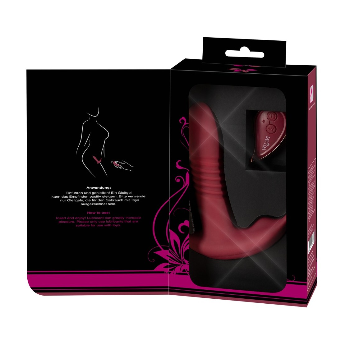 VIBRATORE A SPINTA CON STIMOLATORE CLITORIDE E...