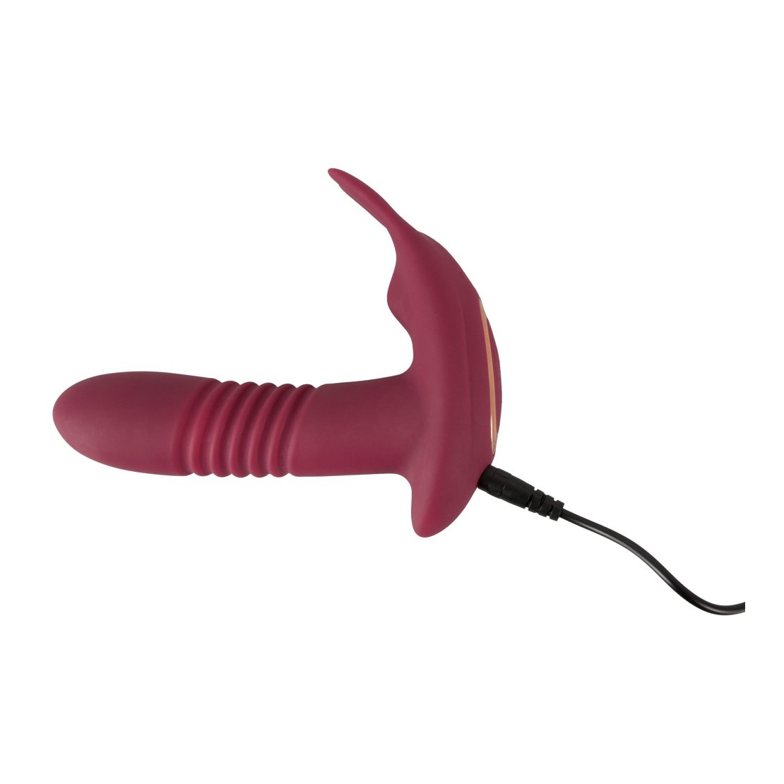VIBRATORE A SPINTA CON STIMOLATORE CLITORIDE E...