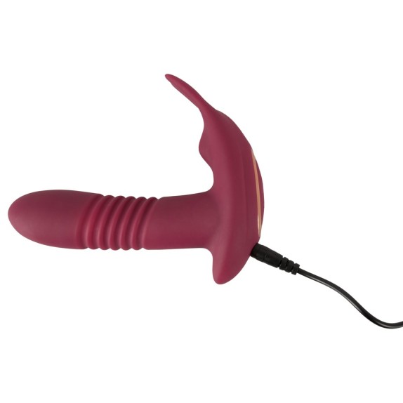 VIBRATORE A SPINTA CON STIMOLATORE CLITORIDE E TELECOMANDO JAVIDA