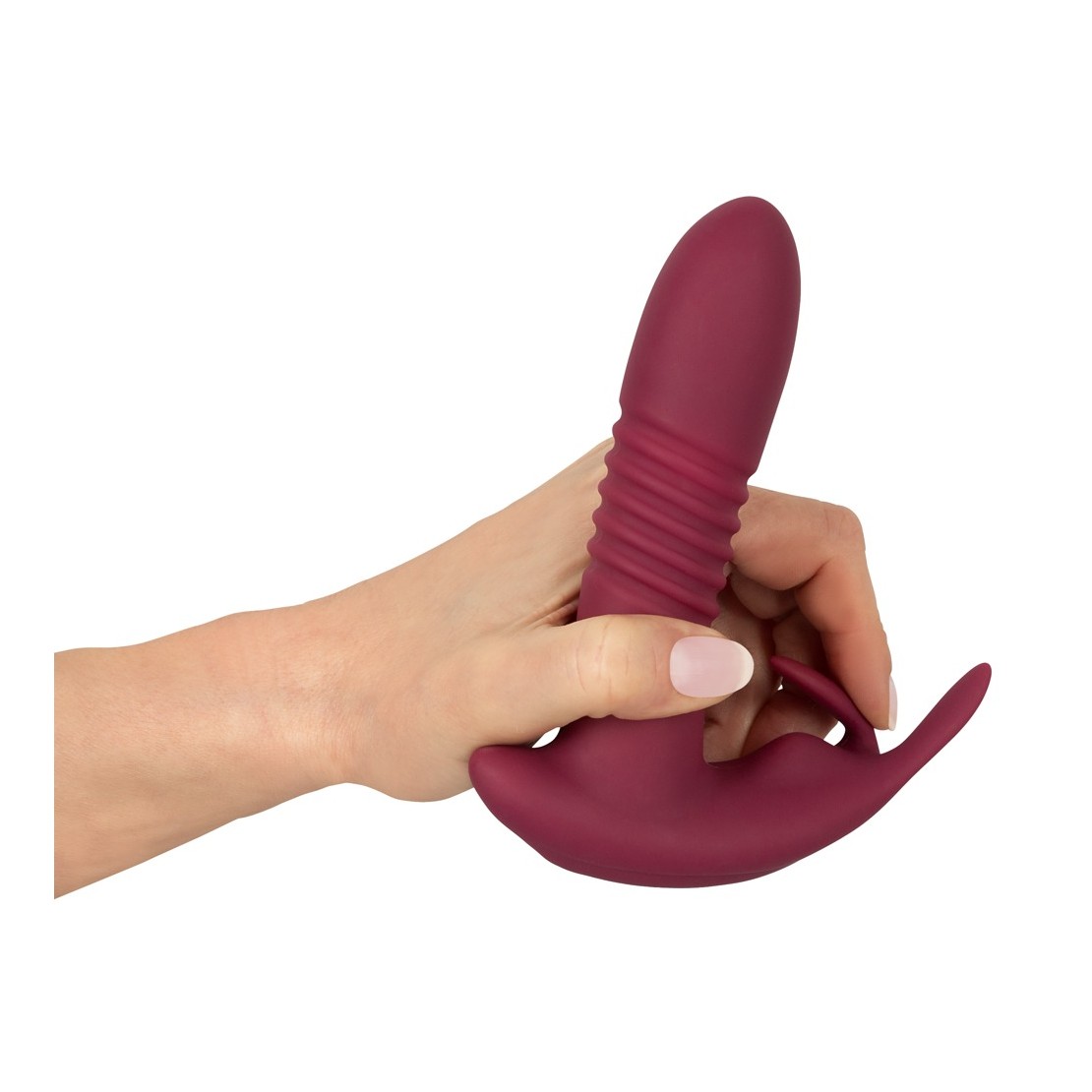 VIBRATORE A SPINTA CON STIMOLATORE CLITORIDE E...