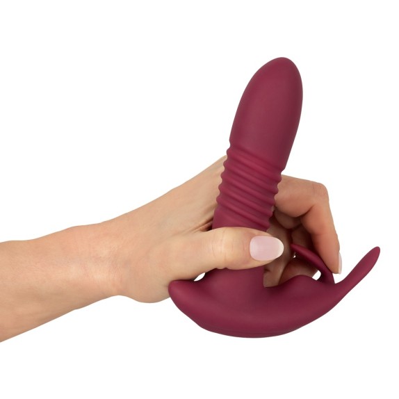 VIBRATORE A SPINTA CON STIMOLATORE CLITORIDE E TELECOMANDO JAVIDA